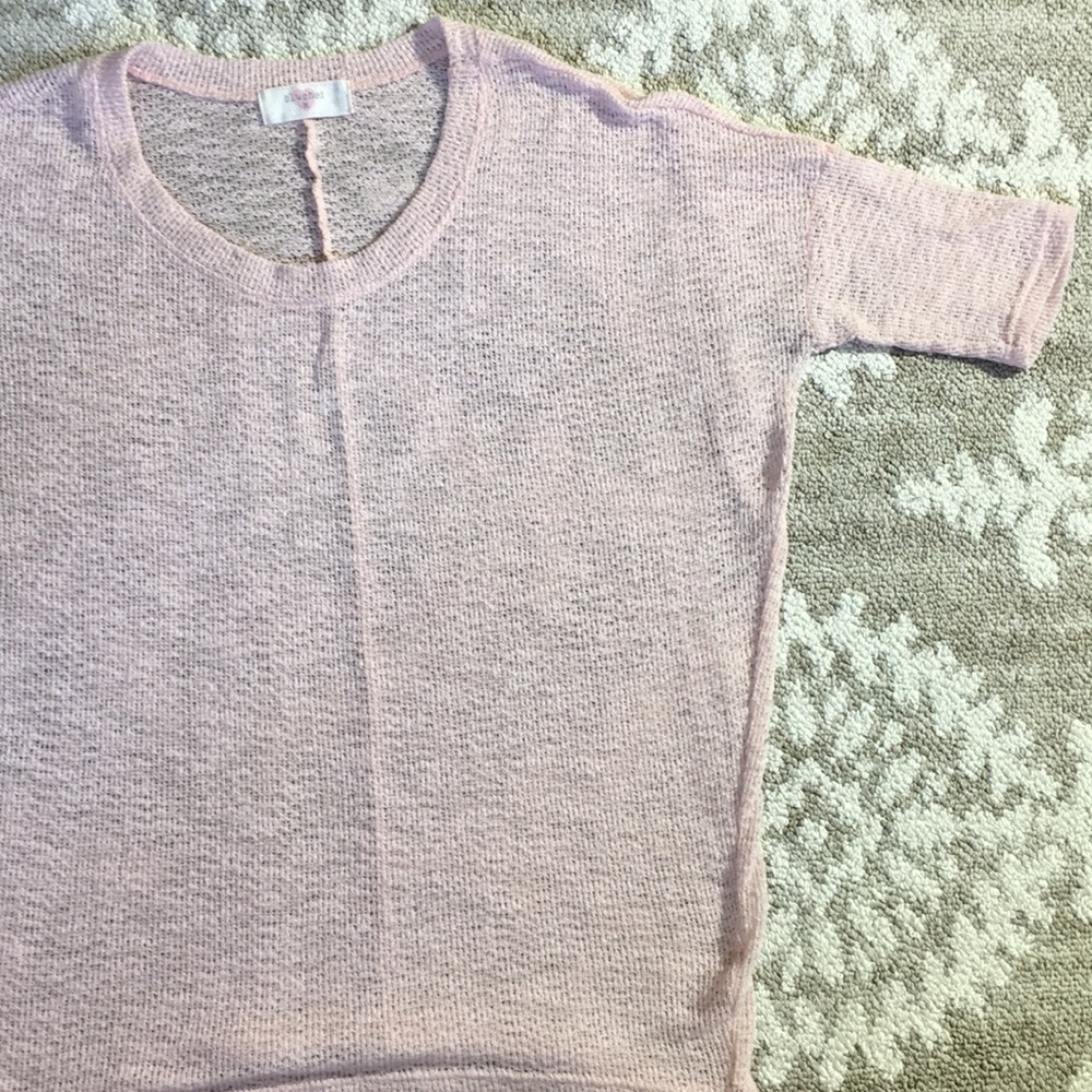 3/$15 Sheer pale pink sweater